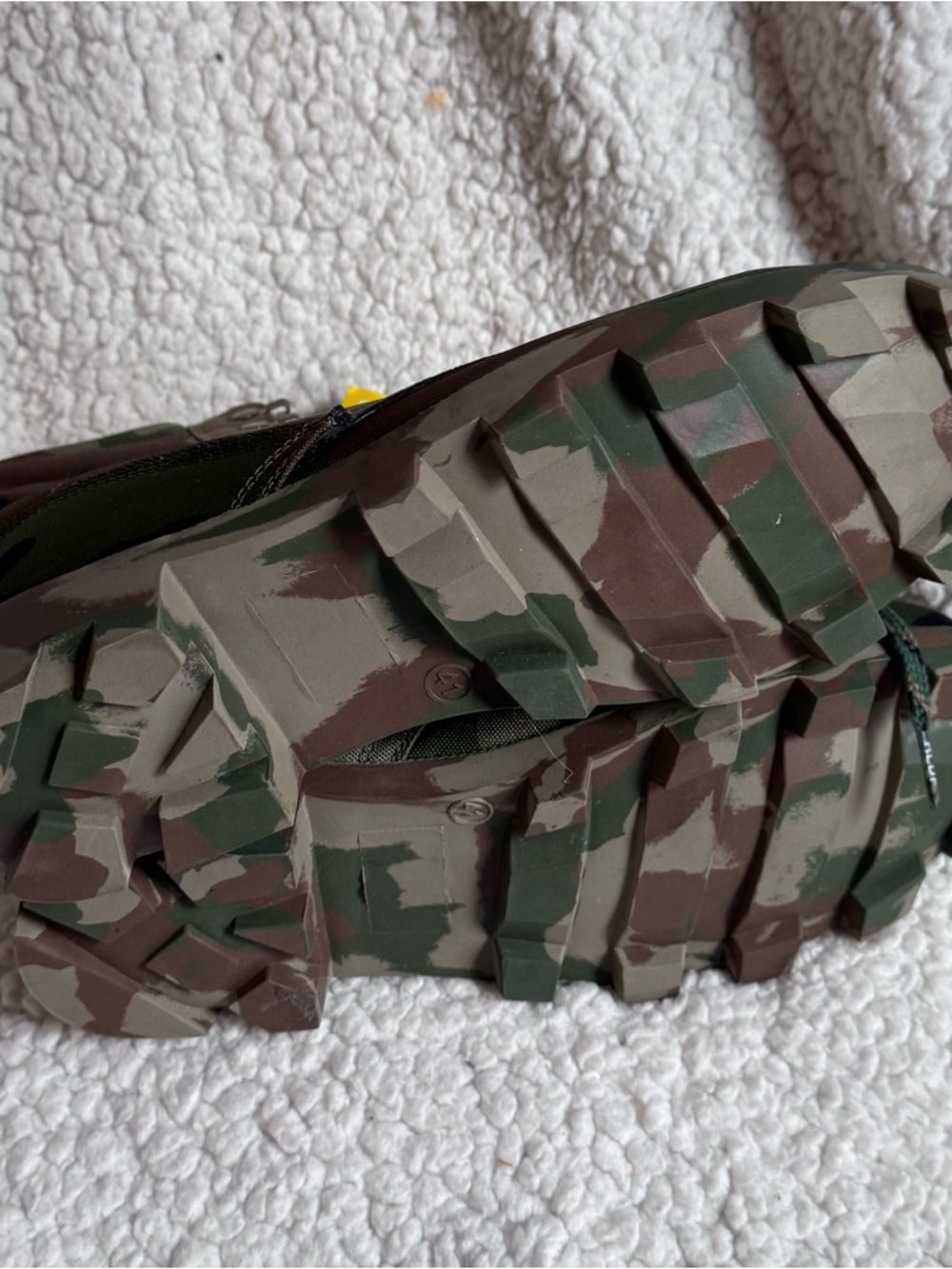 Camo Tactical Combat Boots - Green/Brown - Picture 4 of 6